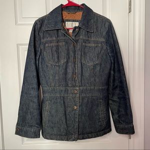 Nine West Quilted lined denim jean jacket, Size Small